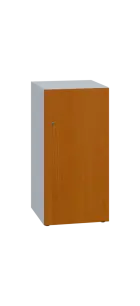 DOMINIT 21 úložná skříň 1-boxová, 917x450x400 mm, korpus bílý, dvířka třešeň šumavská